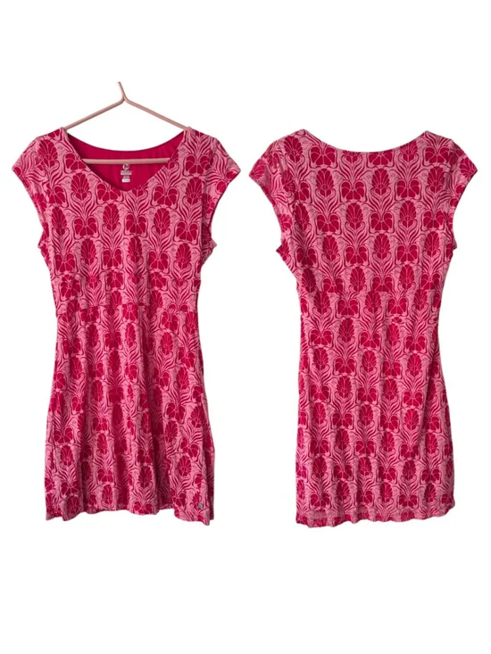 Merrell Flora Deco Cap-Sleeve Dress Fuschia M Activewear Athleisure - Picture 2 of 14